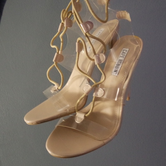 Dollskill Baddie Beige Heels with Straps! - Picture 3 of 5